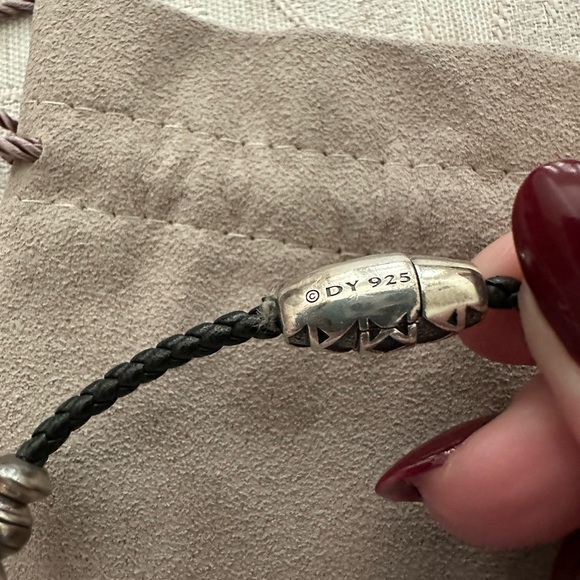 Authentic EUC Small Men’s David Yurman Black and Silver Cable Bracelet - Picture 4 of 7